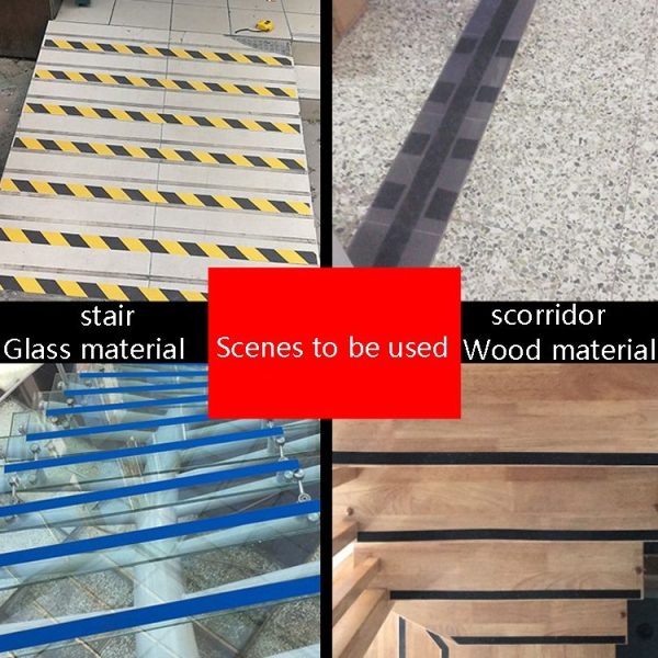 Sands Anti-Slip Tape Ground Sticking Line Wear-Resistant Stair Step Warning Tape Black Yellow 5cm x 5m - Image 5