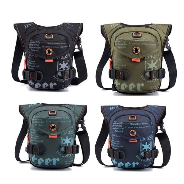 HaoShuai 5126 Outdoor Riding Leg Bag Multifunctional Sports Men Chest Bag Portable Waist Bag Messenger Bag (Navy Blue) - Image 2