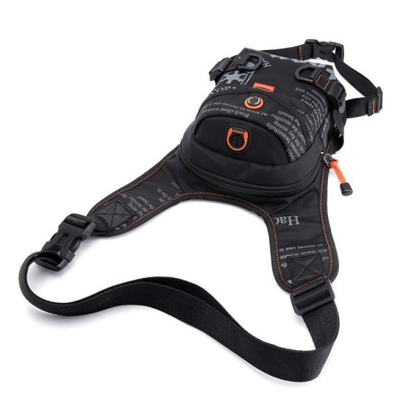 HaoShuai 5126 Outdoor Riding Leg Bag Multifunctional Sports Men Chest Bag Portable Waist Bag Messenger Bag (Navy Blue) - Image 4