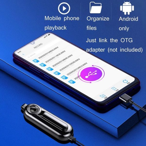 V3 1080P Portable Hanging Back Clip Wide-Angle HD 1080P Voice Video Recorder, Capacity: 8GB (Black) - Image 5