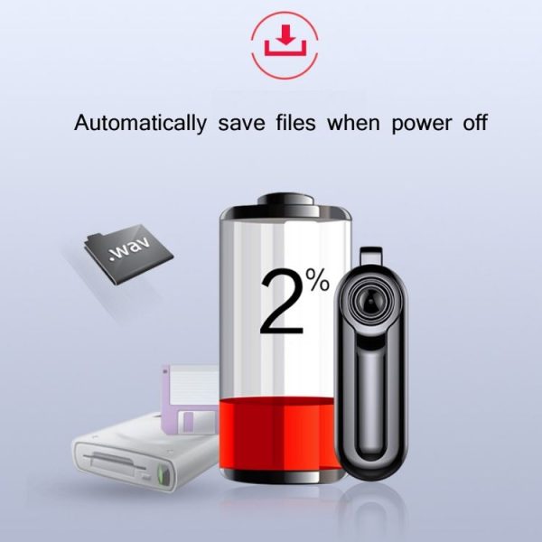 V3 1080P Portable Hanging Back Clip Wide-Angle HD 1080P Voice Video Recorder, Capacity: 8GB (Black) - Image 6