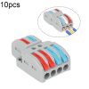 10pcs SPL-42 2 In 4 Out Colorful Quick Line Terminal Multi-Function Dismantling Wire Connection Terminal