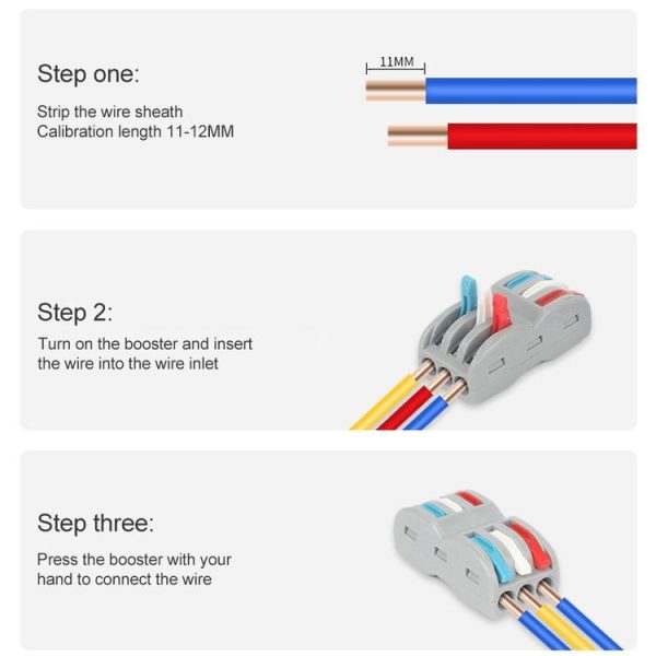 10pcs SPL-42 2 In 4 Out Colorful Quick Line Terminal Multi-Function Dismantling Wire Connection Terminal - Image 5