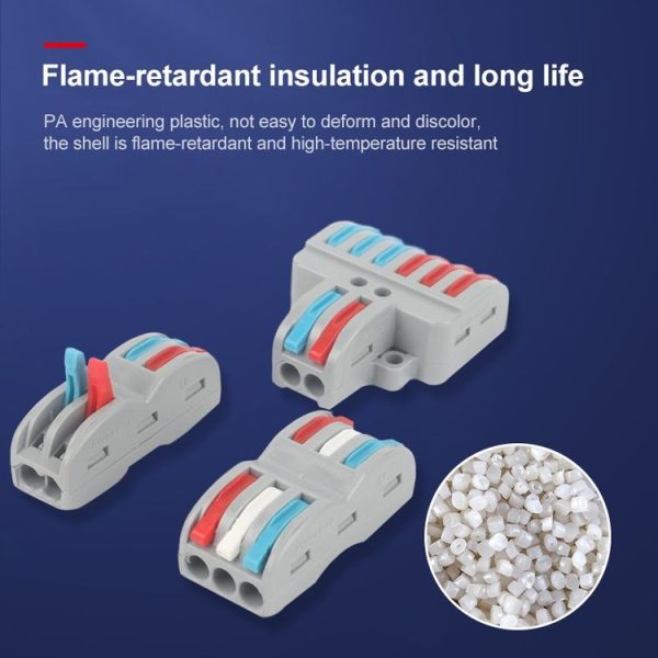 10pcs SPL-42 2 In 4 Out Colorful Quick Line Terminal Multi-Function Dismantling Wire Connection Terminal - Image 7