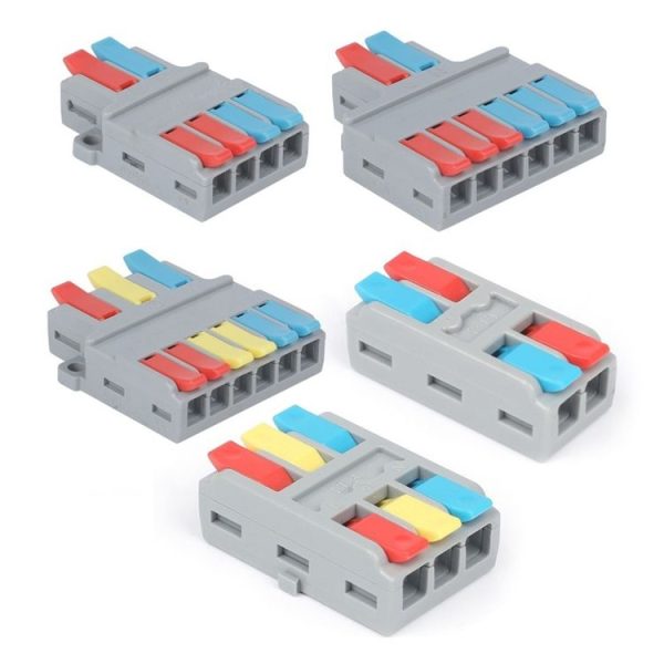 5pcs LT-3 3 In 3 Out Colorful Quick Line Terminal Multi-Function Dismantling Wire Connection Terminal - Image 2