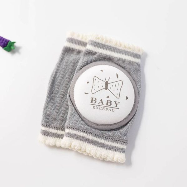 Summer Baby Knee Pads Crawling Pedestrian Anti-Fall Children Elbow Pads and Knee Pads Suitable Age: 0-4 Years Old (Gray)