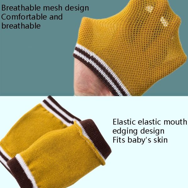 Summer Baby Knee Pads Crawling Pedestrian Anti-Fall Children Elbow Pads and Knee Pads Suitable Age: 0-4 Years Old (Gray) - Image 4