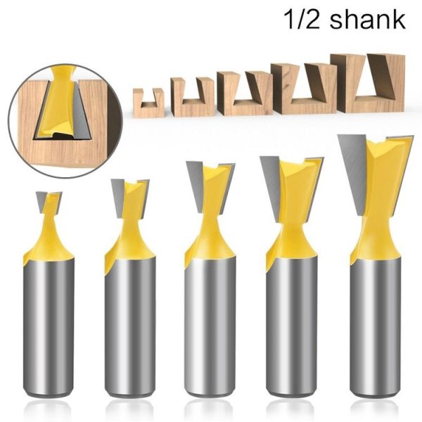 1 / 2 Handle Dovetail Cutter Wood Engraving Small Milling Cutter, Specification: 1 / 2x3 / 4mm - Image 4