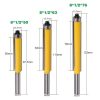 8-Handle Extended Trimming Cutter With Bearing Woodworking Line Milling Cutter, Specification: 3 PCS / Set - Image 2