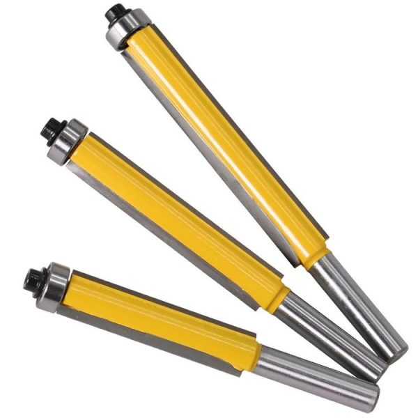 8-Handle Extended Trimming Cutter With Bearing Woodworking Line Milling Cutter, Specification: 3 PCS / Set - Image 4