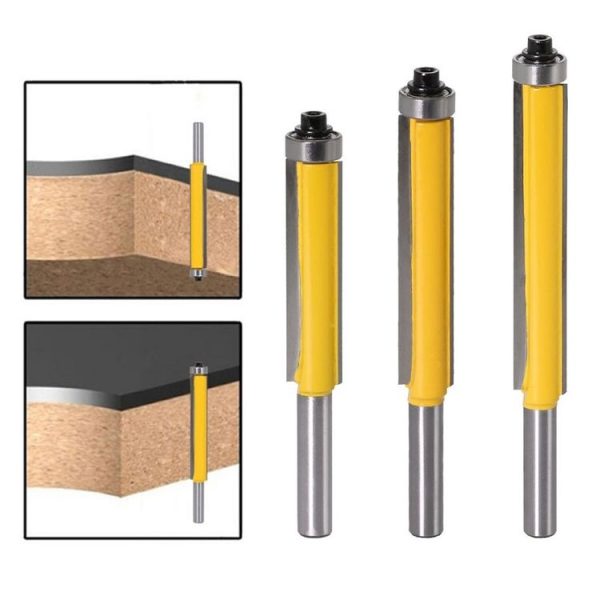 8-Handle Extended Trimming Cutter With Bearing Woodworking Line Milling Cutter, Specification: 3 PCS / Set - Image 6