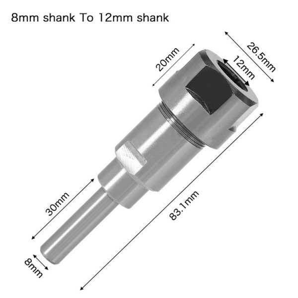 8mm To 12mm Engraving Trimming Machine Extension Pole Converter - Image 2