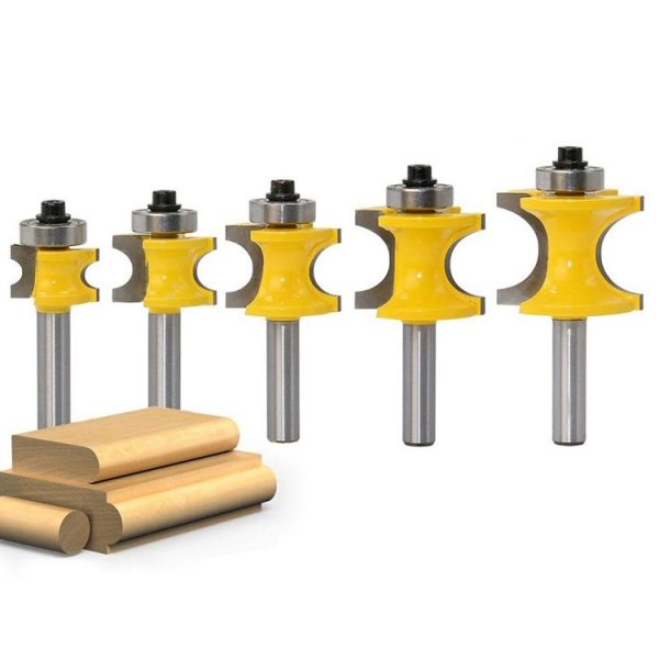 8-Shank Bearing Positive Semicircular Cutter Engraving Machine Woodworking Cutter, Model: 5 PCS / Set - Image 7
