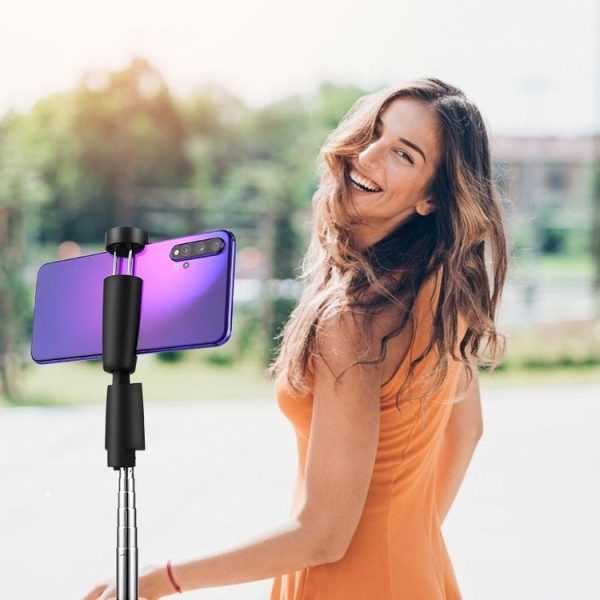 Y9 Bluetooth Selfie Stick Integrated Video Broadcasting Tripod Selfie Stick (Black) - Image 7
