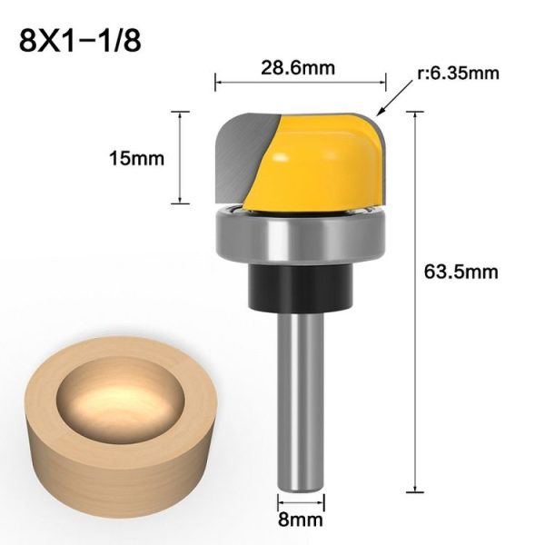 8-Handle Copy Type Deep Round Bottom Woodworking Milling Cutter Engraving Machine Keyhole Cutter - Image 2