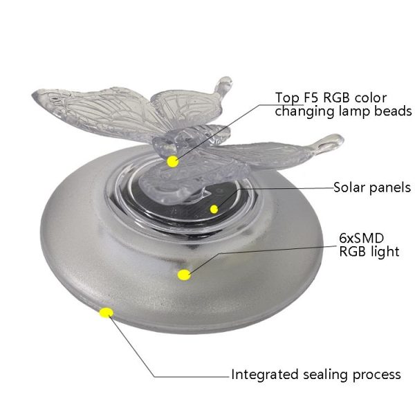 Solar Pool Floating Light Outdoor Villa Swimming Pool RGB Light Garden Grass Light (Dragonfly) - Image 4