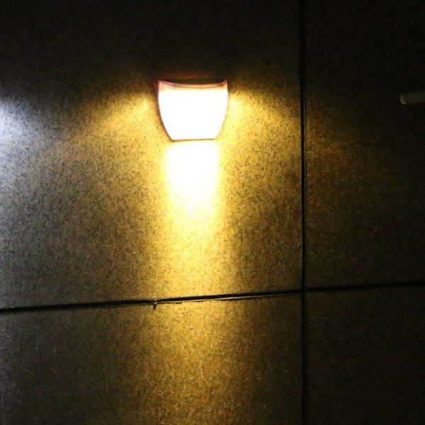 8 LED Light Control Solar Garden Wall Light Outdoor Fence Light Lawn Light Street Lamp (Warm Light) - Image 2
