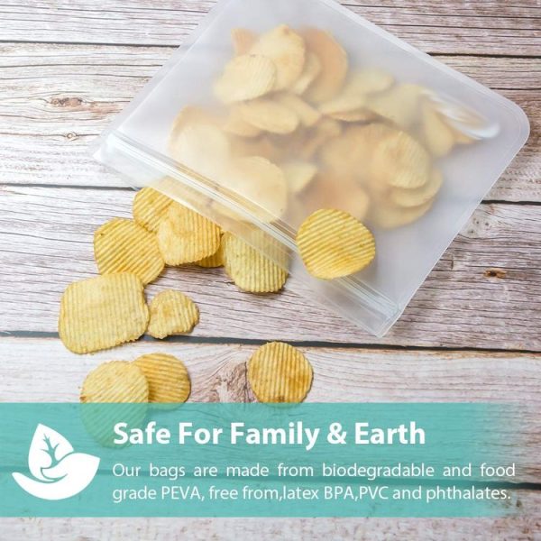 10 in 1 Translucent Frosted PEVA Food Preservation Bag Refrigerator Food Storage Bag Self-Sealing Food Bag Set (NO.1x6+NO.2x4) - Image 5