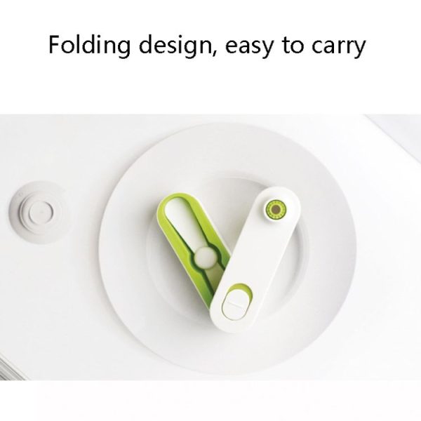 Mini Rechargeable Portable Fan Mute Hand-Held Folding Fan (Green) - Image 4
