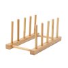 Multi-Purpose Bowl Disc Rack Kitchen Drain Rack Bamboo Tableware Storage Rack, Layer (specification): 4 Grid