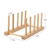 Multi-Purpose Bowl Disc Rack Kitchen Drain Rack Bamboo Tableware Storage Rack, Layer (specification): 4 Grid - Image 2