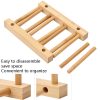 Multi-Purpose Bowl Disc Rack Kitchen Drain Rack Bamboo Tableware Storage Rack, Layer (specification): 4 Grid - Image 3