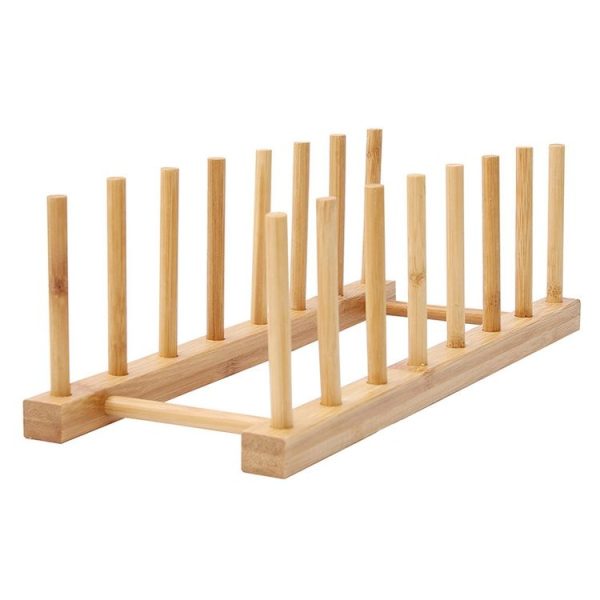 Multi-Purpose Bowl Disc Rack Kitchen Drain Rack Bamboo Tableware Storage Rack, Layer (specification): 7 Grid