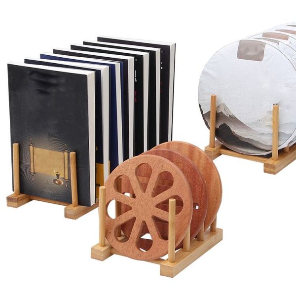 Multi-Purpose Bowl Disc Rack Kitchen Drain Rack Bamboo Tableware Storage Rack, Layer (specification): 7 Grid - Image 4
