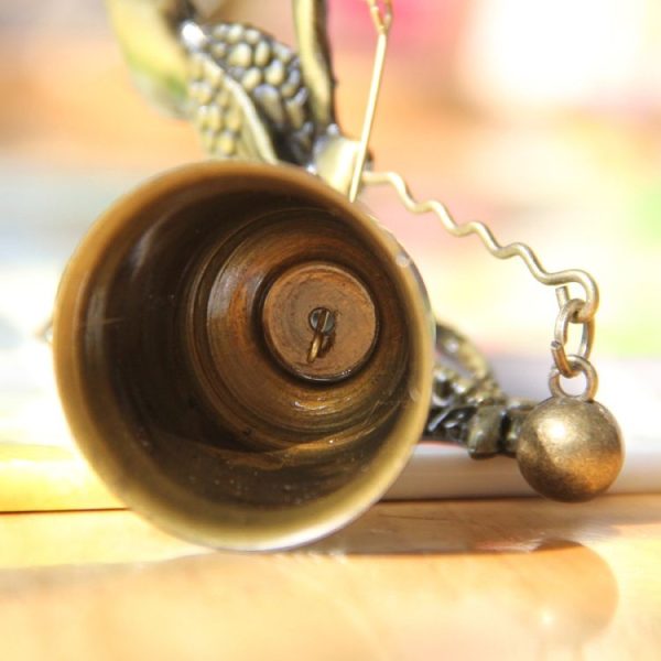 Retro Vintage Style Animal Doorbell Metal Iron Bell Wind Chimes Hanging Ornament (Owl) - Image 4