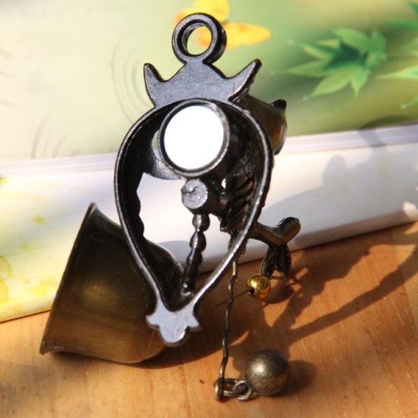 Retro Vintage Style Animal Doorbell Metal Iron Bell Wind Chimes Hanging Ornament (Owl) - Image 6