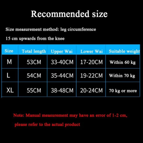 A Pair Extended Sports Knee Pads Thigh and Calf Cover Outdoor Climbing Football Basketball Riding Protective Gear, Specification: XL (Black) - Image 7