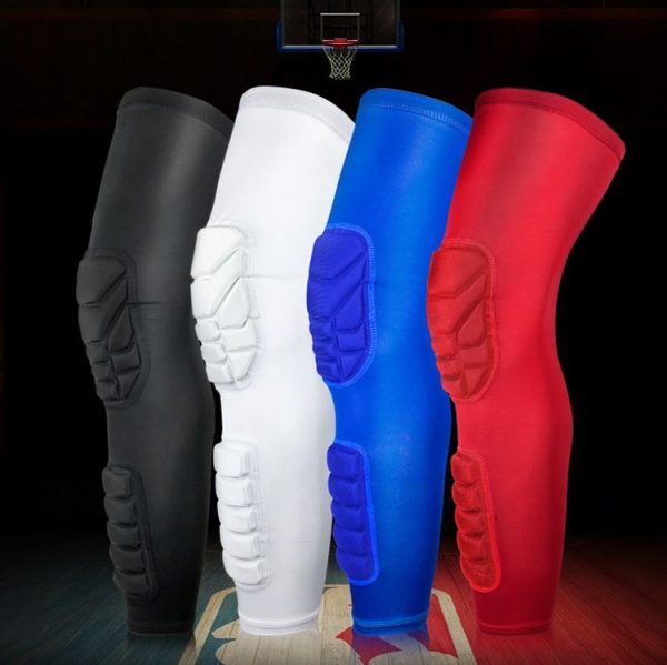 A Pair Extended Sports Knee Pads Thigh and Calf Cover Outdoor Climbing Football Basketball Riding Protective Gear, Specification: M (Red) - Image 2