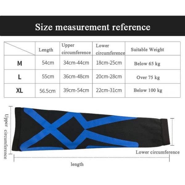 1pair Sports Knee Pads Compression Elastic Protective Thigh And Calve Cover, Specification: XL (Black / Gray) - Image 7