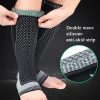 Lengthened Sports Protective Calf Cover Knitted Breathable Pressure Leg Cover Basketball Football Mountaineering Protective Gear, Specification: M (Black Gray) - Image 4