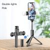R9 Desktop Live Broadcast Photo Bluetooth Connection Bracket Rotatable Universal Tripod, Style: Double-lights Pole - Image 2