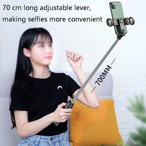 R9 Desktop Live Broadcast Photo Bluetooth Connection Bracket Rotatable Universal Tripod, Style: Double-lights Pole - Image 7