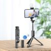R9 Desktop Live Broadcast Photo Bluetooth Connection Bracket Rotatable Universal Tripod, Style: Single-light Pole