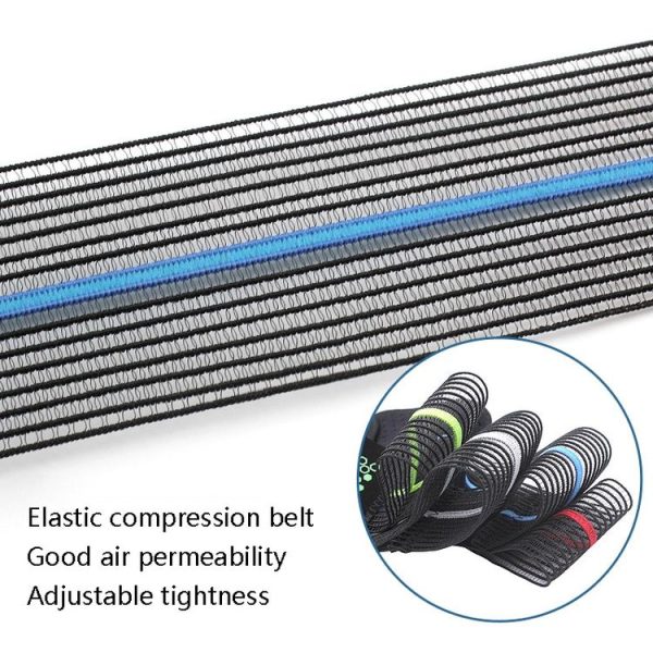 AOLIKES HX-7909 Tie Spring Support Silicone Knee Pad Mountaineering Riding Running Basketball Sweat-Absorbent Breathable Knee Pad (Black Blue) - Image 5