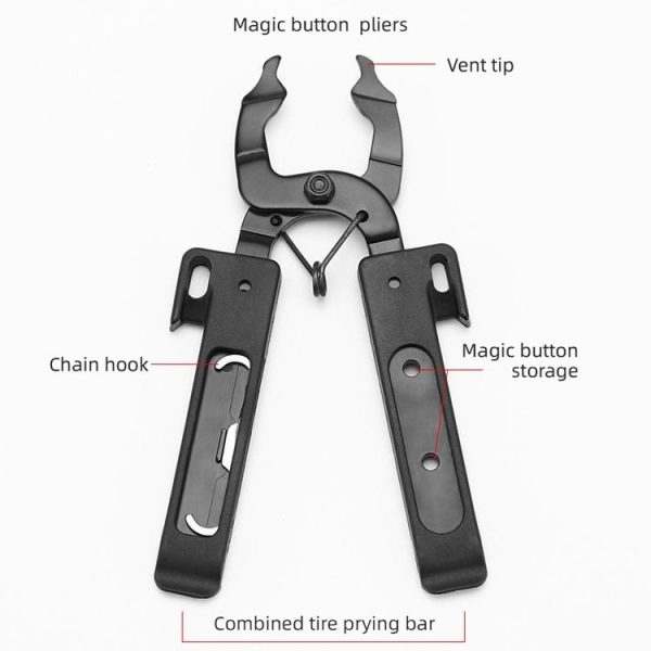 Chain Magic Buckle Pliers Bicycle Portable Plastic Tire Stick (Black) - Image 3