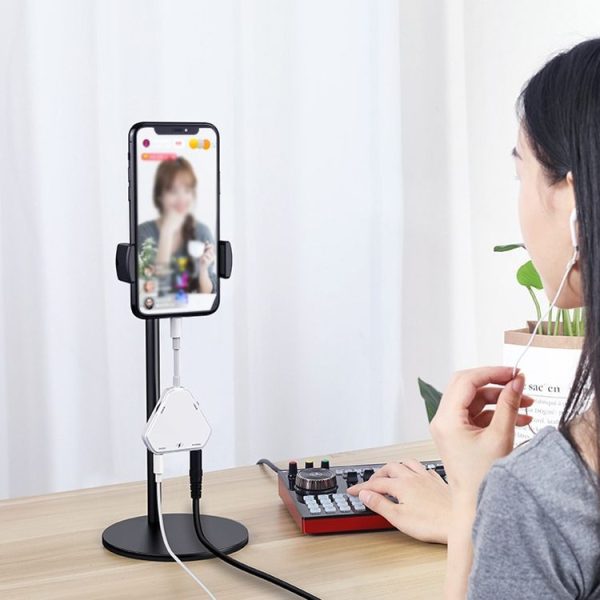 Xiaotian 5 In 1 Sound Card Adapter Microphone Phone Universal Adapter, Style: MINI Sound Card+Accompaniment Line+Adapter - Image 7