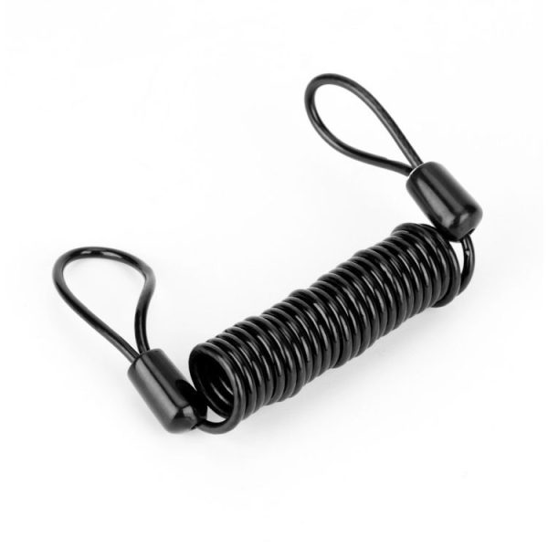 5 PCS Bicycle Portable Reminder Rope Motorcycle Helmet Anti-Theft Spring Rope Travel Wire Rope (Black)
