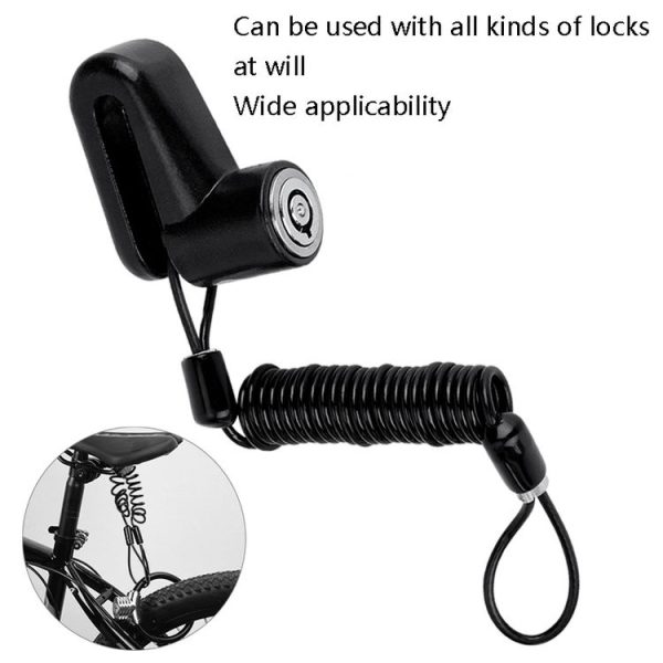 5 PCS Bicycle Portable Reminder Rope Motorcycle Helmet Anti-Theft Spring Rope Travel Wire Rope (Black) - Image 5