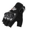 BSDDP A010B Summer Half Finger Cycling Gloves Anti-Slip Breathable Outdoor Sports Hand Equipment, Size: XL (White)