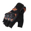 BSDDP A010B Summer Half Finger Cycling Gloves Anti-Slip Breathable Outdoor Sports Hand Equipment, Size: XXL (Orange)