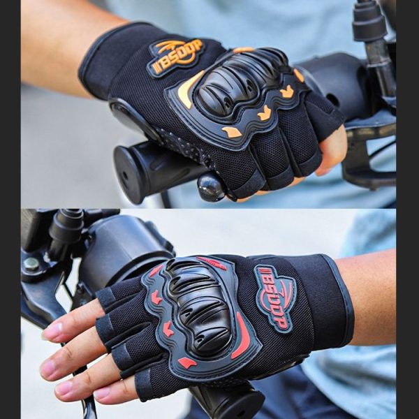 BSDDP A010B Summer Half Finger Cycling Gloves Anti-Slip Breathable Outdoor Sports Hand Equipment, Size: XXL (Orange) - Image 6