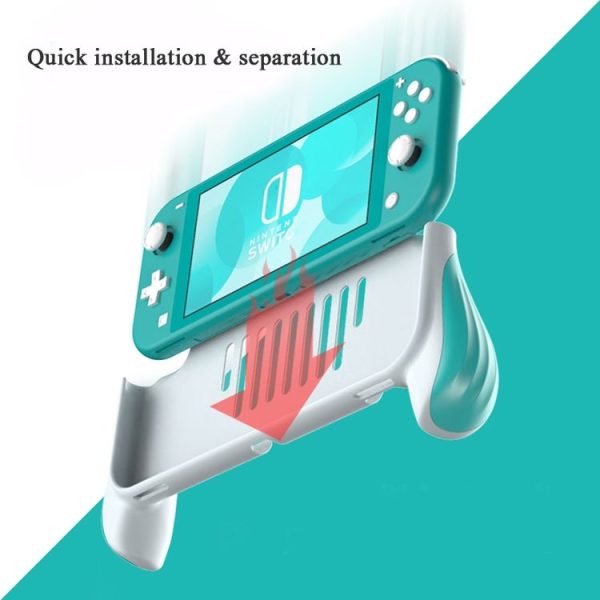 2 PCS Gamepad Grip Cover Case For Nintendo Switch Lite (Dark Gray) - Image 3