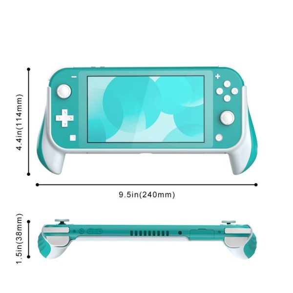 2 PCS Gamepad Grip Cover Case For Nintendo Switch Lite (Dark Gray) - Image 4