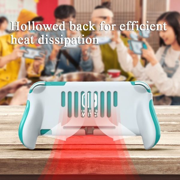 2 PCS Gamepad Grip Cover Case For Nintendo Switch Lite (Dark Gray) - Image 5