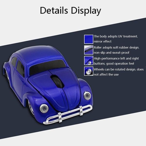 CM0010B 1200 DPI 3-keys Car Shape Wireless Mouse (Red) - Image 4