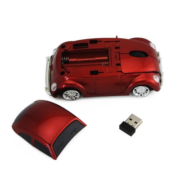 CM0010B 1200 DPI 3-keys Car Shape Wireless Mouse (Red) - Image 6